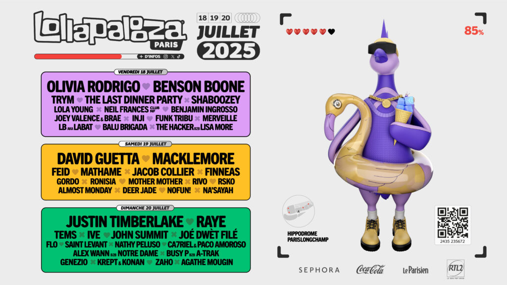 Affiche du festival Lollapalooza Paris 2025